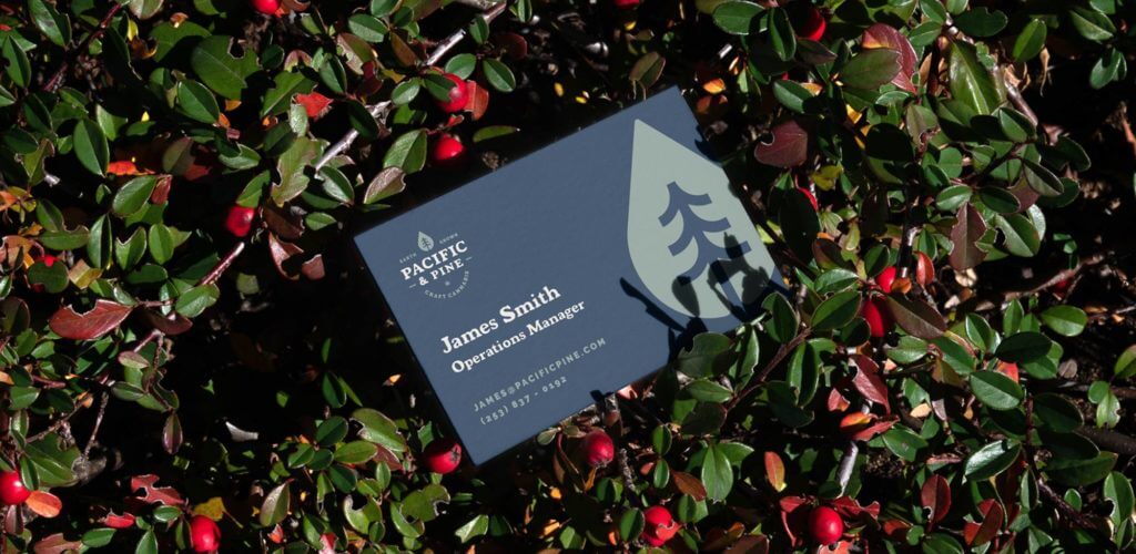 Pacific & Pine Cannabis Branding - Business Card Design